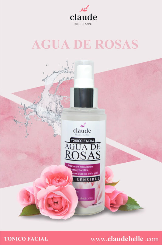 Tonico facial “agua de rosas”.